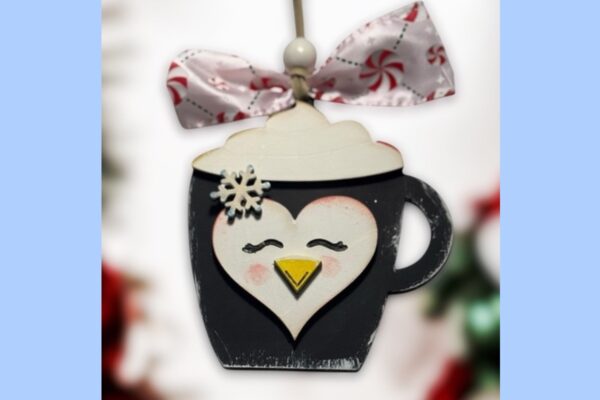 DIY Kit - Penguin cocoa mug Ornament